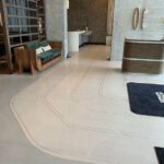 Stylish concrete floor