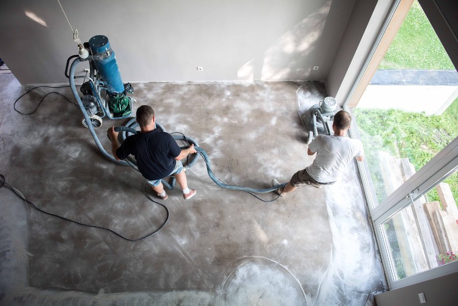 Polishing and Repairing Concrete Floor