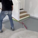 Concrete floor leveling