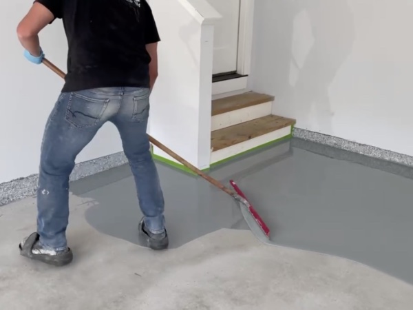 Concrete floor leveling