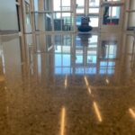 High gloss polished concrete floor